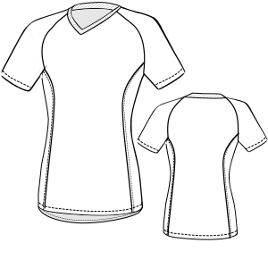 Moldes de confeccion para DAMA Remeras Camiseta deportiva 9169